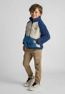 Куртка из флиса с длинными рукавами и застежкой-молнией. Minoti, Navy Cream