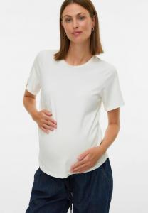 Футболка MAMALICIOUS Basic T-shirt, Snow White/White