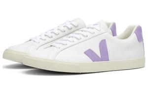 Кроссовки для скейтбординга Esplar женские с низким верхом, белый/фиолетовый Veja