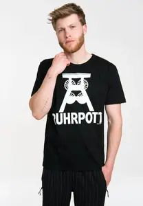 LOGOSHIRT Футболка "Ruhrpott Logo" с символом Ruhrpott, черный