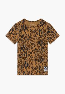 Футболка с принтом Baby Basic Leopard Tee Unisex Mini Rodini, бежевый