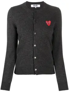 Кардиган с нашивкой Comme Des Garçons Play, серый