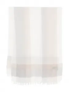 Полосатый шарф с бахромой D.Exterior, белый