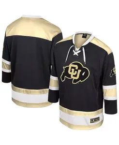 Мужская черная хоккейная джерси Athletic Machine Colorado Buffaloes Colosseum