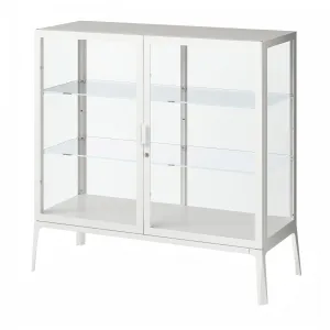 Шкаф со стеклянной дверью, белый, 101x100 см, MILSBO IKEA
