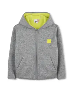 Детская толстовка серого цвета из хлопка Timberland