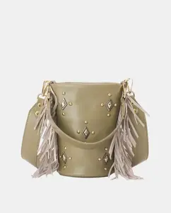 Candy rombos testa & negro Сумка-ведро Mercules, зеленый