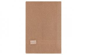 MIU MIU Вязаный шарф женский коричневый