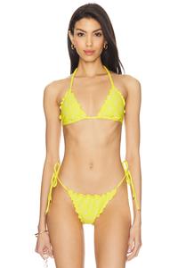 Топ бикини триугольной формы с рюшей PQ, polka dot