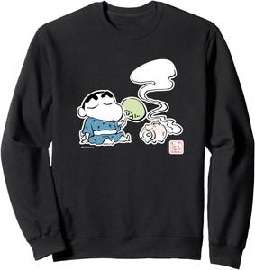 Летняя толстовка с изображением Шин-чана из мультфильма «Майон Шин-чан», черная Crayon Shinchan