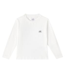 Футболка из хлопка с логотипом C.P. Company Kids, Gauze White
