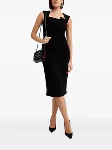 Мини-платье с асимметричным вырезом и открытыми плечами Roland Mouret, черный
