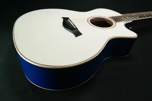 Taylor-guitars MINT Taylor Custom Shop GA Grand Orchestra с инкрустированными листьями 48 МЕСЯЦЕВ БЕЗ ПРОЦЕНТОВ Рассрочка Белая верхняя дека с синей спинкой и обечайкой 119 2023