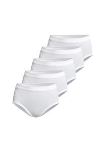 Трусы на талии, набор из 5 шт в тонкую рубчик -con-ta-, белый