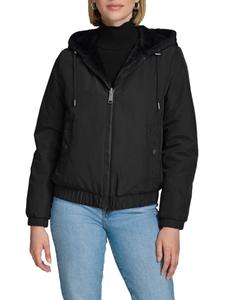 Двусторонняя толстовка Dalby из искусственной норки Andrew Marc, черный