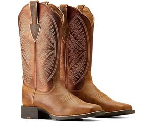 Сапоги женские Ariat Round Up Ruidoso ковбойские с вышивкой, коричневый