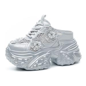 Shoe cabinet floral language Серебряные противоскользящие домашние тапочки для женщин с закрытым носком, цвет Silver