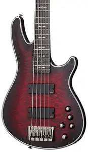 Электрический бас-гитара Schecter Hellraiser Extreme-5. Цвет Crimson Red Burst Satin (CRBS)