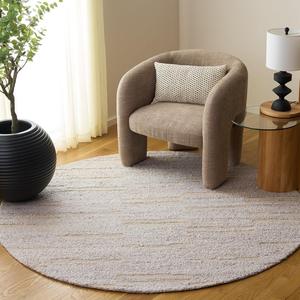 Ковер SAFAVIEH, 183 x 183 см, Pine Collection, Silver & Grey, ручной работы, идеален для гостиной, спальни, столовой (PNE120G)