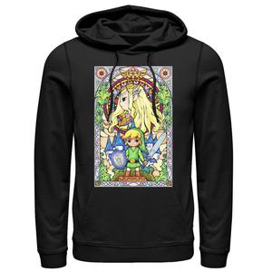 Мужской пуловер с капюшоном Zelda Stained Glass Licensed Character