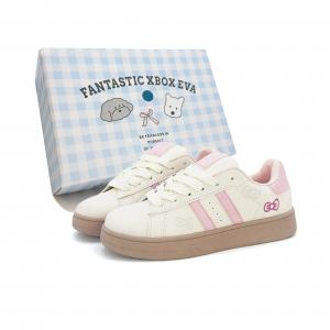 Низкие женские кроссовки FANTASTIC XBOX, Butterfly Pink (Custom Puppy Box)
