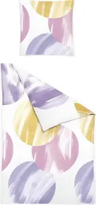 Постельное белье BIERBAUM из жатого хлопка, фиолетовый, 135x200 см, с 1 наволочкой, пододеяльником, постельными принадлежностями Bierbaum