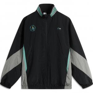 Коллекция Sports Life Тренчкот унисекс черный белый логотип Lining