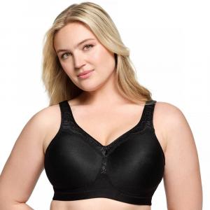 Бесшовный бюстгальтер Glamorise MagicLift на каждый день без косточек 1007, черный
