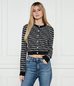 Кардиган женский Tommy Jeans короткий на пуговицах, черный