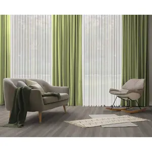 Штора Dim out с многофункциональной лентой, 1 шт., по размеру Wirth, зеленый