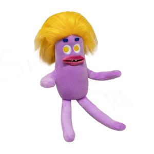 Большая плюшевая кукла с зазором между зубов милая семейная кукла высота 40см Tranquility and elegance, фиолетовый