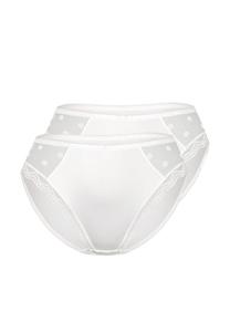 Трусы сетчатые в горошек 2 шт. в упаковке Sassa, белый