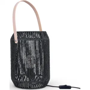 Настольная лампа NANDO E27, лампа для письменного стола, прикроватная лампа с абажуром в стиле бохо из корзины, цоколь E27 Paco Home, черный