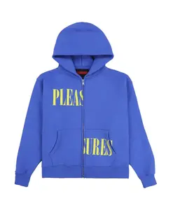 Синяя толстовка с разрезной молнией Pleasures, синий