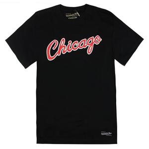 Мужская футболка с надписью Mitchell & ness Chicago Bulls Mitchell And Ness, черный