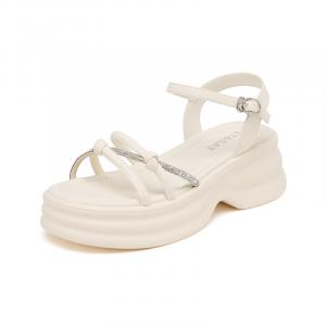 ST&SAT Женские сандалии на одной застежке экрю, цвет Ecru