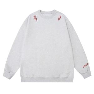 Свитшот Unisex Crew Neck Moderate Heavyweight HUANQIU, heather серый-красный