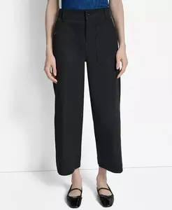 Женские брюки Crew с высокой талией и широкими штанинами DKNY, черный