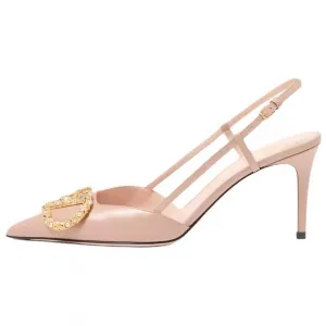 Valentino Гаравани Vlogo Сигнатур Слим Хилл Высокие каблуки 8 см Женские Розовые