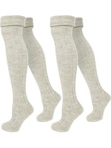 Носки выше колена normani, пестрый белый