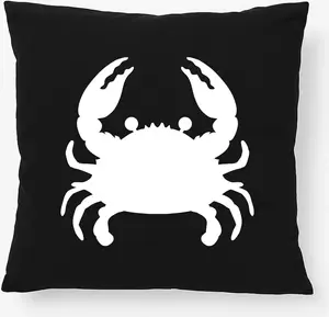 Подушка-силуэт краба Huuraa, 40x40 см, с наполнителем из черного хлопка, декоративная в виде краба Hellweg Druckerei