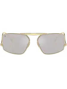 Солнцезащитные очки-пилоты Ferrari, золотистый
