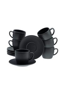 Чашки кофейные Creatable Soft Touch, 12 штук, черный