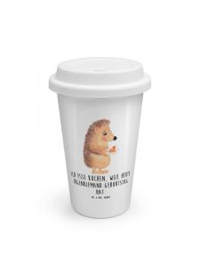 Mr. & Mrs. Panda Термокружка в виде кусочка торта в форме ежика с надписью белым цветом