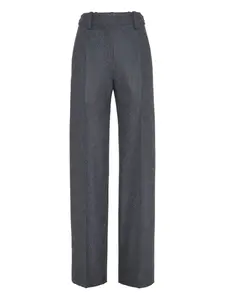 Шерстяные брюки строгого покроя Brunello Cucinelli, серый