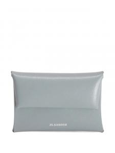 Кожаный кошелек для монет Jil Sander, серый
