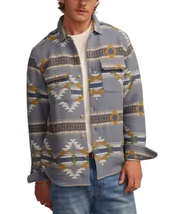 Мужская рубашка с длинным рукавом в юго-западном стиле Humbolt на пуговицах Lucky Brand, синий