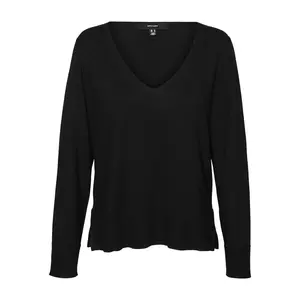 Свитер Vero Moda Silje v neck, черный