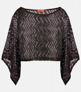 Топ с пайетками zig zag Missoni, Dark Brown