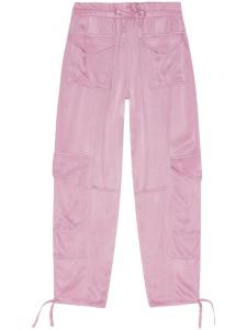 GANNI брюки карго с кулиской, розовый